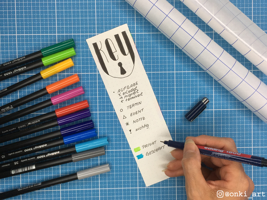 Anleitung Bullet Journal - Lesezeichen beschriften