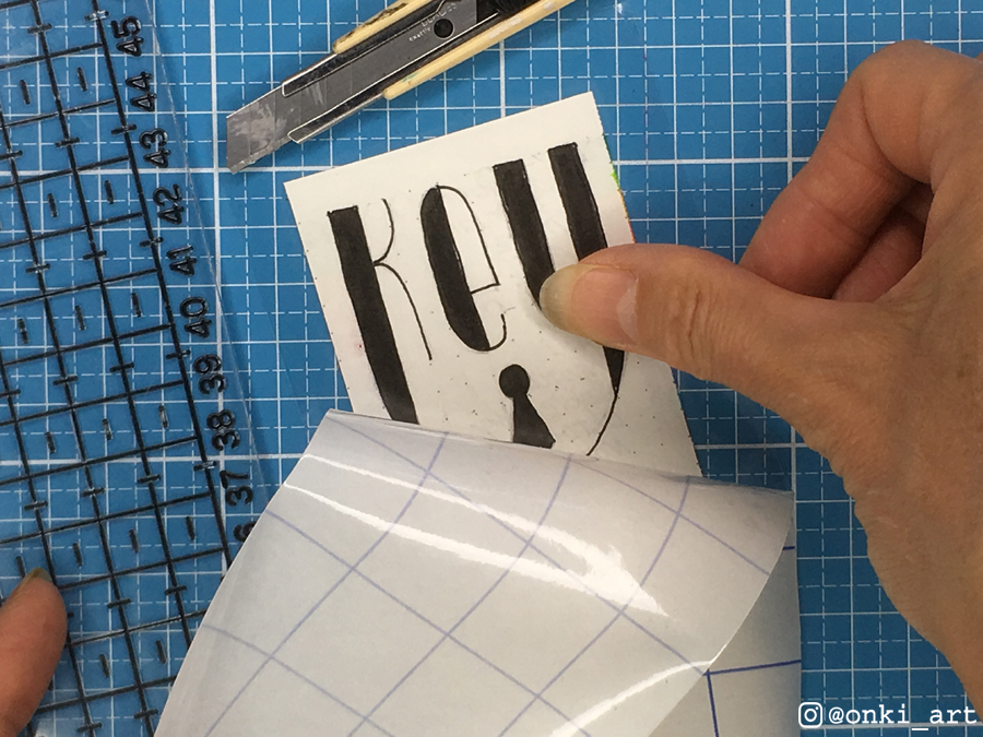 Anleitung Bullet Journal - Klebefolie anbringen
