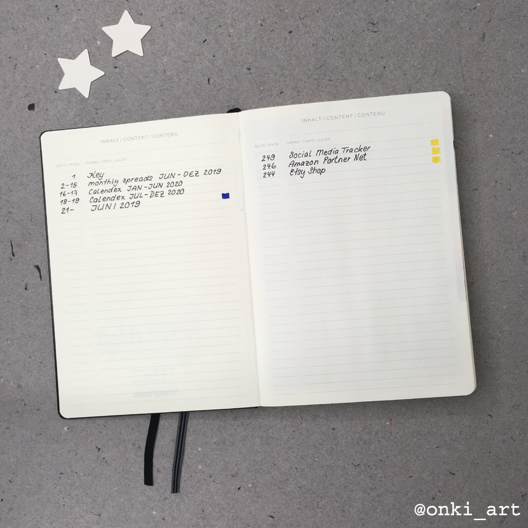 Index Bullet Journal