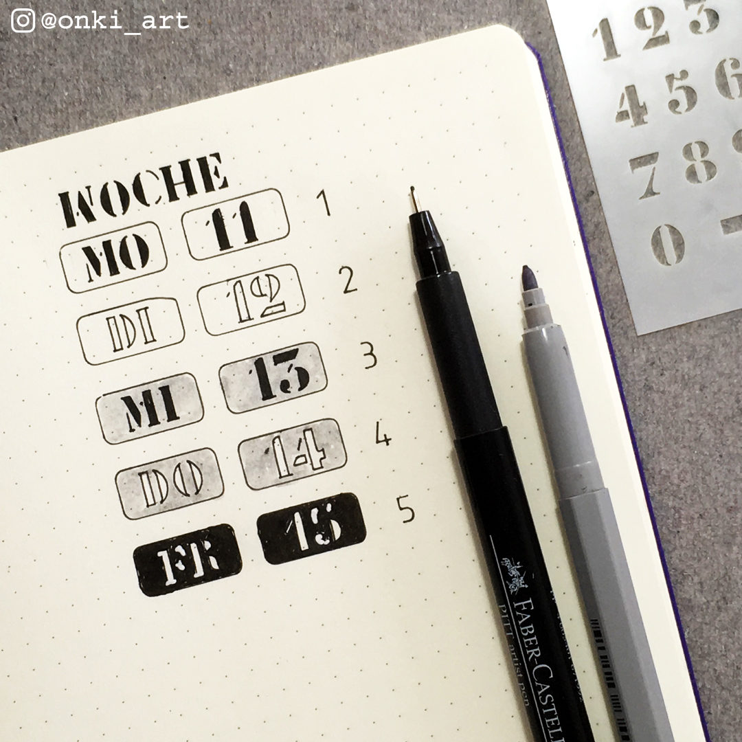Schablone Bullet Journal Gero Kreativ