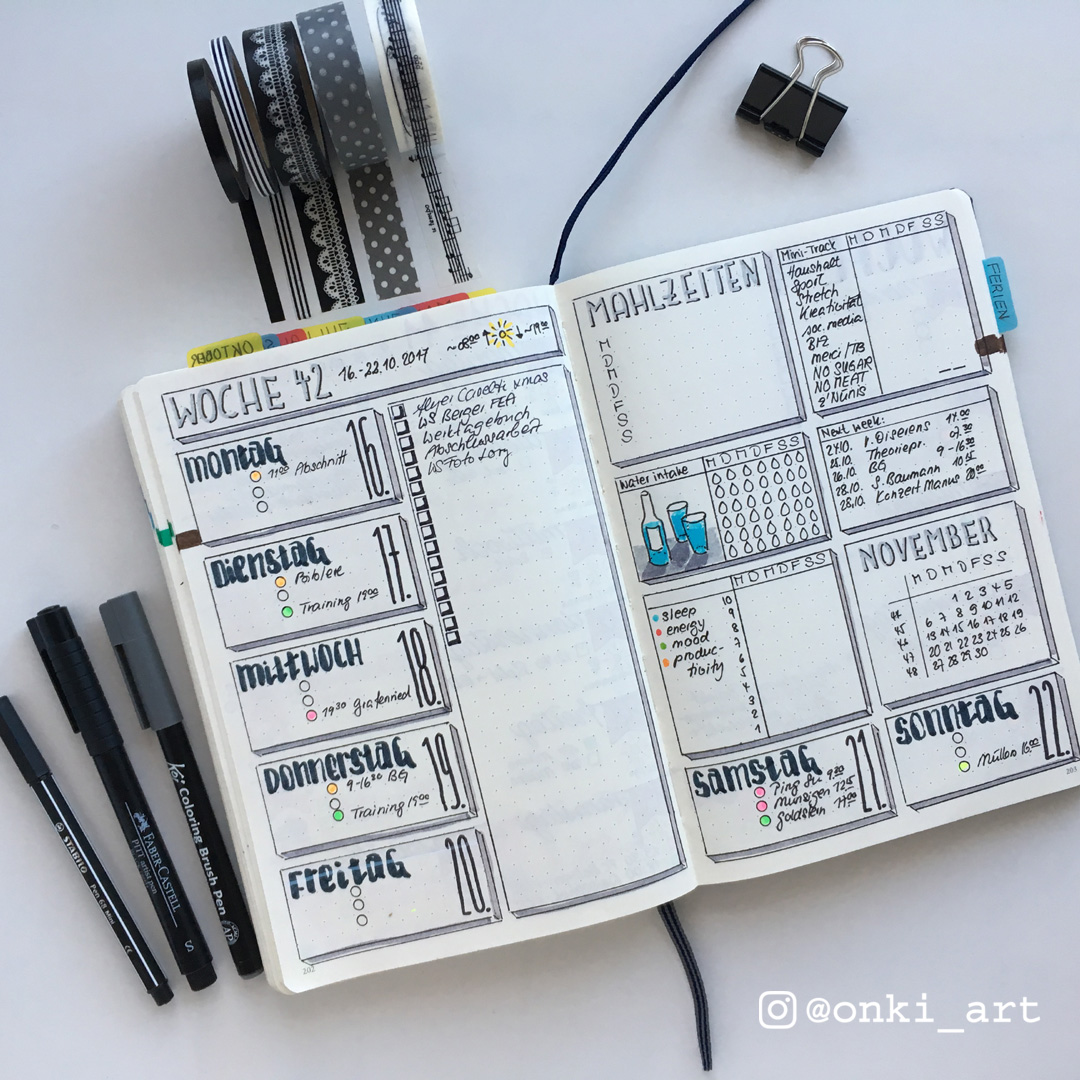 bullet journal weeklylog