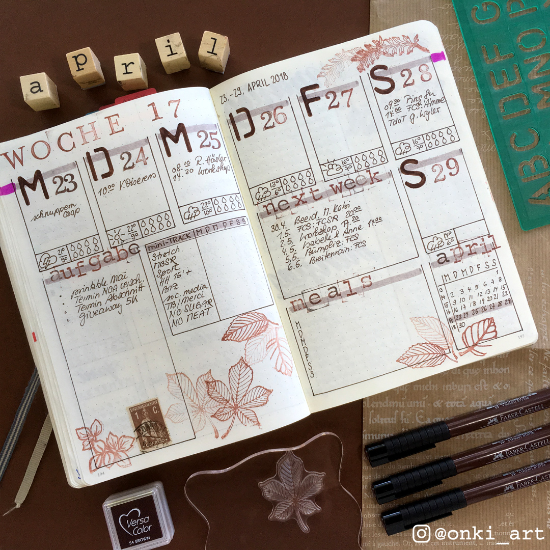 weeklyspread stencils and stamps