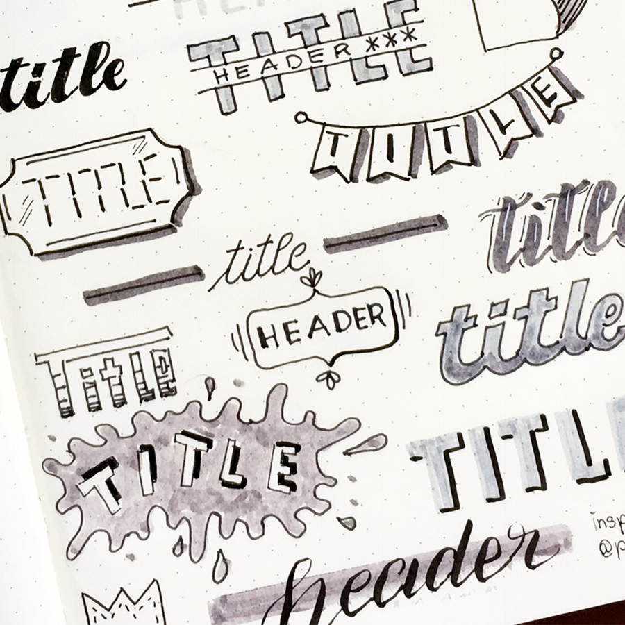 headers handlettering