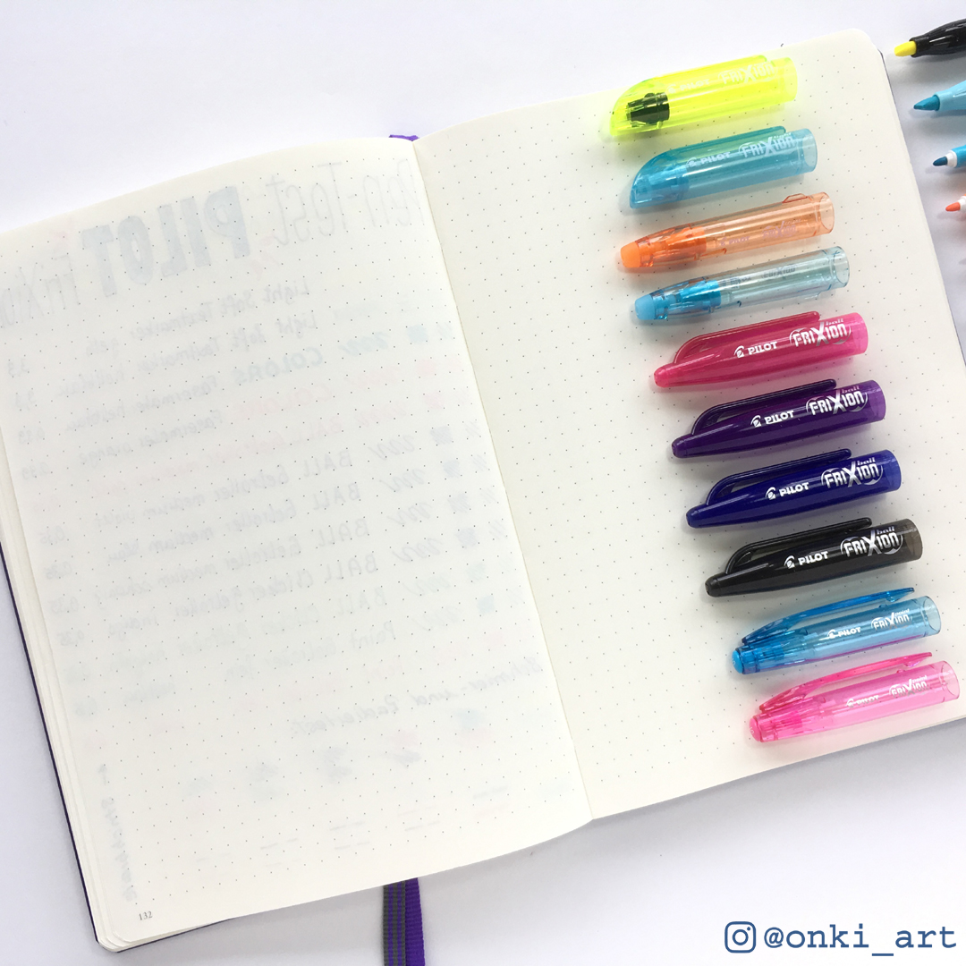 Ghosting der PILOT Pen Gelroller in meinem Bullet Journal